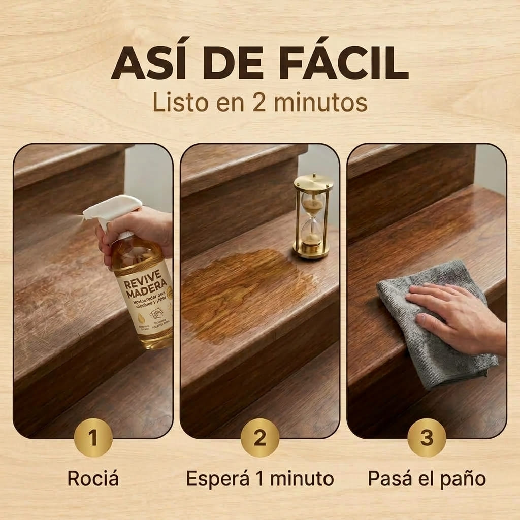 Revive Madera | Recuperá tu madera sin pulir ni cambiarla