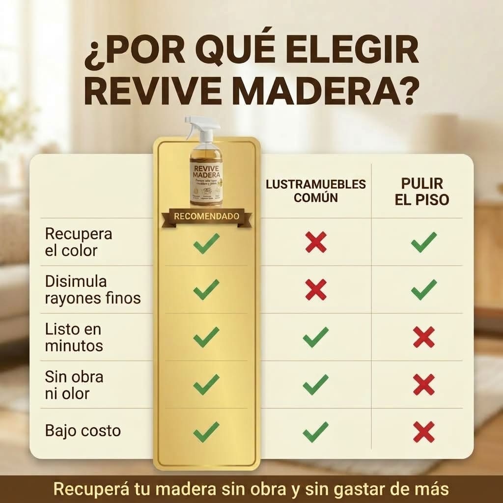 Revive Madera | Recuperá tu madera sin pulir ni cambiarla