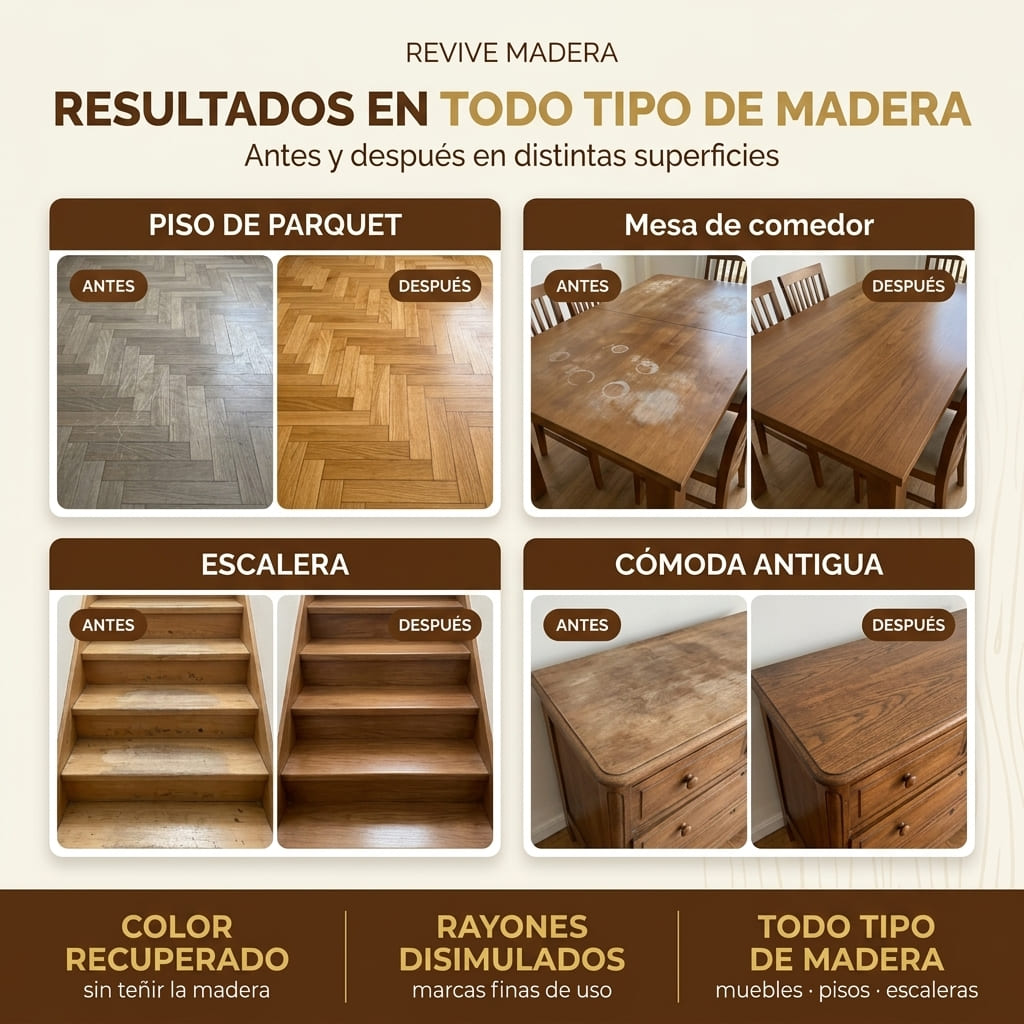 Revive Madera | Recuperá tu madera sin pulir ni cambiarla